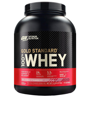 GOLD STANDARD 100% WHEY 5.00 LBS. DELICIOUS STRAWBERRY.