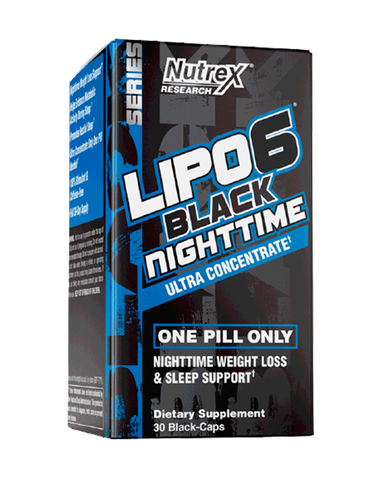 LIPO 6 BLACK NIGHTTIME. 30 BLACK CAPS.