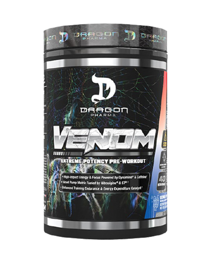 VENOM EXTREME POTENCY PRE-WORKOUT. 40/20 SERVS. BOMB POP.