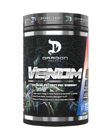 VENOM EXTREME POTENCY PRE-WORKOUT. 40/20 SERVS. BOMB POP.