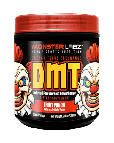 DMT INFUSE PRE-WORKOUT POWERHOUE. 35 ERV. FRUIT PUNCH.