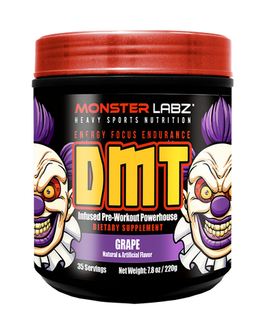 DMT INFUSE PRE-WORKOUT POWERHOUE. 35 ERV. GRAPE.