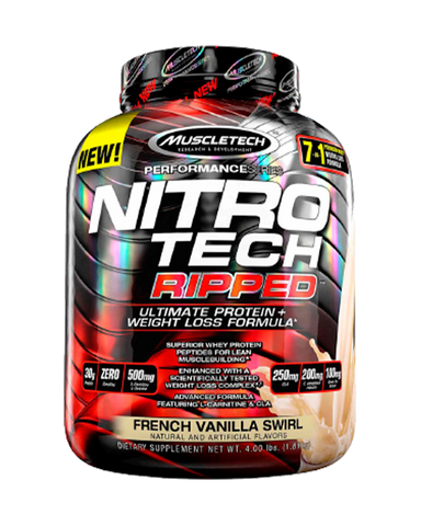 PERFORMANCE SERIES NITRO TECH RIPPED 4 LBS. FRENCH VAINILLA SWIRL.