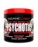 PSYCHOTIC AMPiberry INFUSED PRE-WORKOUT POWERHOUSE BLACK. 35 SERVS. FRUIT PUNCH.