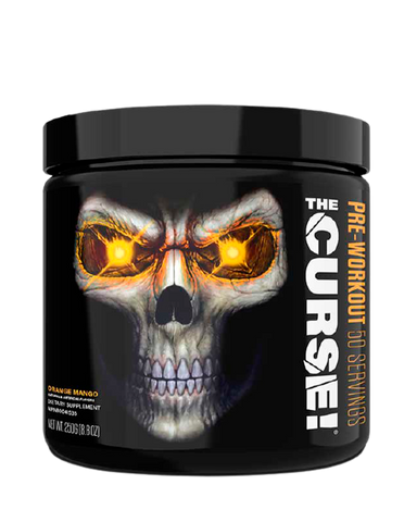 THE CURSE PRE-WORKOUT. 50 SERVS. ORANGE MANGO.